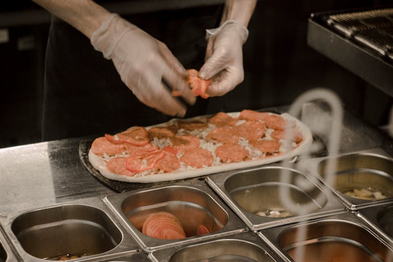Fresh deep dish pizza at Pequod's