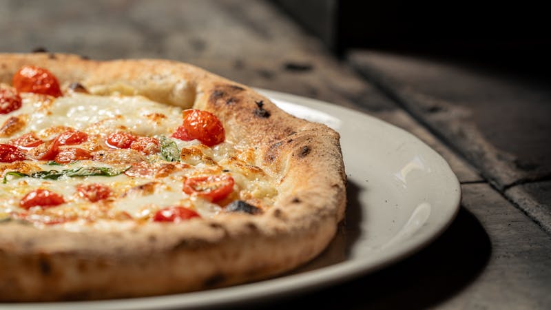 Pequod's classic cheese deep dish pizza with caramelized crust