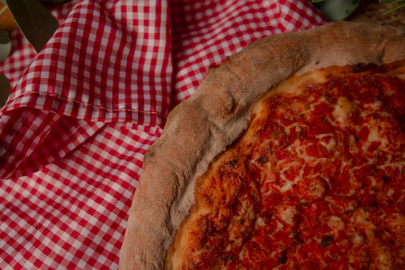 Classic caramelized crust deep dish pizza