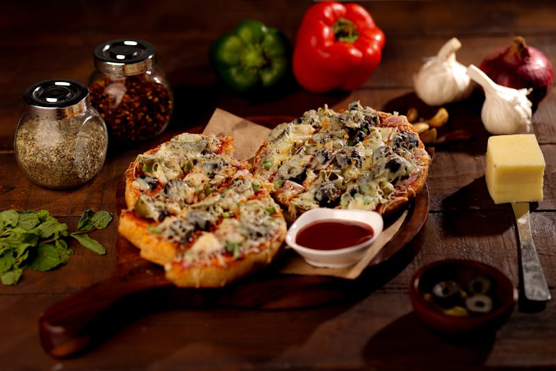 The Pequod signature deep dish pizza with all toppings